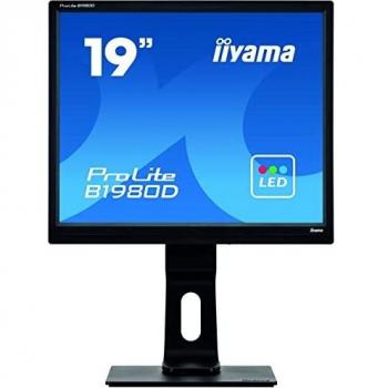 Monitor iiyama ProLite B1980D-B1 LED 19 SXGA 1280 x 1024, DVI, VGA, Altura Regulable, Pivotante, Negro