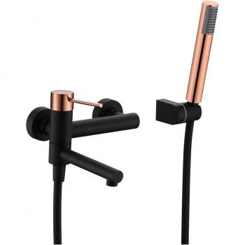 Grifo monomando de baño/ducha Milos Imex negro oro rosa