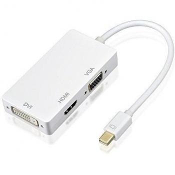 Ankere Mini DP a HDMI / DVI / VGA, 3 en 1 Mini DisplayPort al cable del adaptador de HDMI / DVI / VGA, varón al convertidor femenino para el envío libre de Apple Macbook / Macbook Pro / Macbook