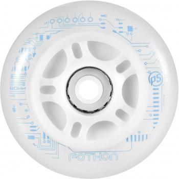 Powerslide Rollen Nightwheels Fothon 4-Pack - Pieza para patines en línea, color Transparente, talla 90mm