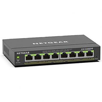 NETGEAR PoE Switch 8 Port Gigabit Ethernet Plus Network Switch