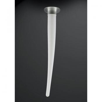 Estalacta Plafón 1 Bombilla GU10 Interior, Plata/Blanco Opal