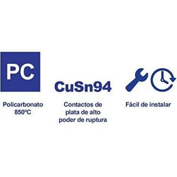 SOLERA 42985 Base Bipolar con T/T Lateral 74X72X28MM S. Mural, 250 V, Neutro