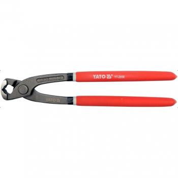 Alicate de boca redonda Yato YT-2056, pinza de corte, fabricado en acero al carbono, acabado pulido, mango ergonómico con recubrimiento antideslizante, longitud total 160 mm