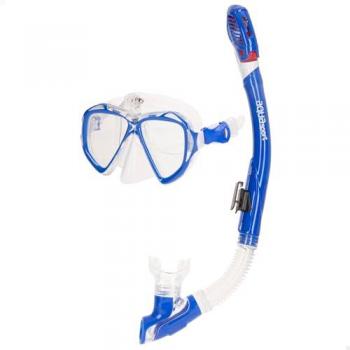 Gafas de Snorkel Aqua Sport con Tubo Seco, Soporte para Cámara, Válvula de Escape y Lentes de Cristal Templado para Adultos y Niños