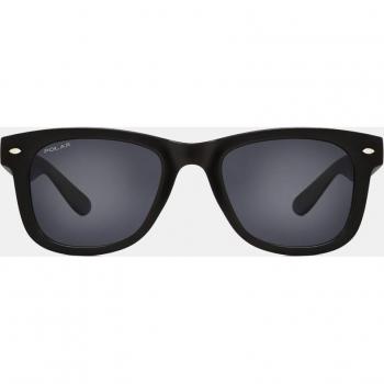 Polar MISTRAL 77 Unisex Square Black Sunglasses with Polarized Lenses