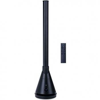 NEWTECK Ventilador de Torre Dual 365 Negro, con Función Calor, Temp. Ajustable 1-30ºC, Termostato, Temporizador 8h, Táctil, Mando a Distancia, Oscilante, 4 niveles Calor y 9 Frío, 1800W