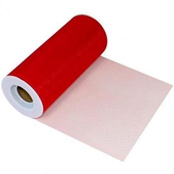 Eleganza Rollo de Tul de 15,24 cm x 22,86 m Finesse, Rojo