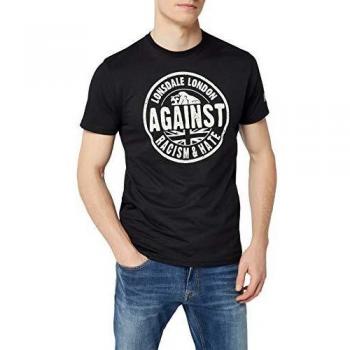 Lonsdale Men's Against Racism T-Shirt, Black, 3XL