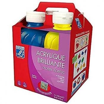 SET ACRILICO BRILL.4COLOR.250ML , color/modelo surtido