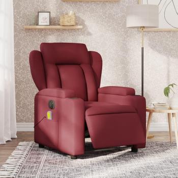 Sillón reclinable de masaje eléctrico tela en colores gris claro, gris oscuro y negro - vidaXL