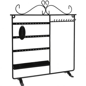 songmics JDS005B - Joyero diseño con soporte de metal negro