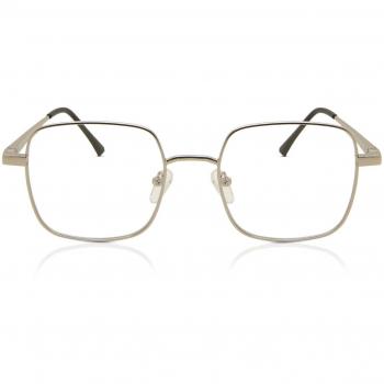 Square Full Rim Metal Women’s Prescription Glasses - Silver Size 52 - Blue Light Block Available - SmartBuy Collection
