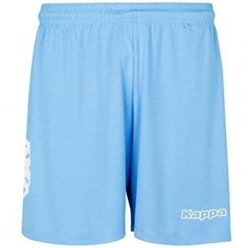 Kappa TALBINO Pantalón Corto de equipación, Hombre, Azul Cielo/Blanco, M