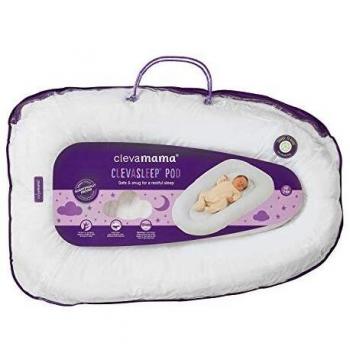 Clevamama Reductor Y Protector De Cama Y Cuna Para Bebe, Nido Para Recien Nacido, 52x87 Cm, color Blanco, 0-6 m, 1 ml
