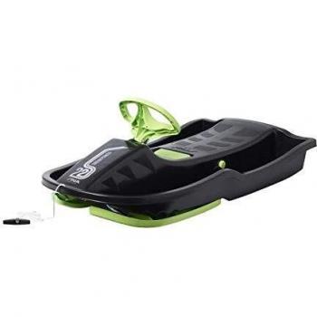 STIGA Snowpower Steering Sledge with Brake - Black/Green