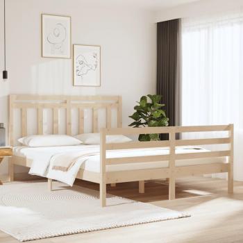 Cama de madera maciza doble 135x190 cm