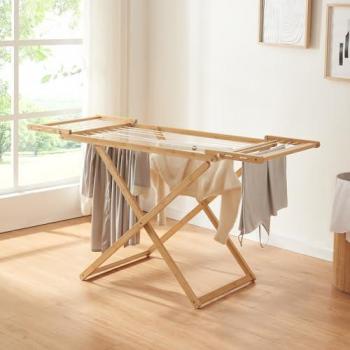 Tendedero Plegable Fakala de Bambú 154x59x82 cm - Natural