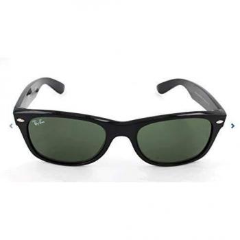 Ray-Ban Men's New Wayfarer 622/58 55 eyewear, Rubber Black/Polargreen, UK