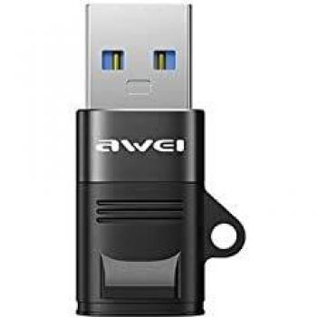 Adaptador Awei CL-13 USB-C a USB-A Negro