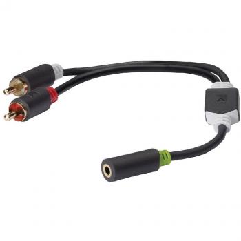 König 0.2 m, 3.5 mm Female/2 x RCA Male - Adaptador para Cable