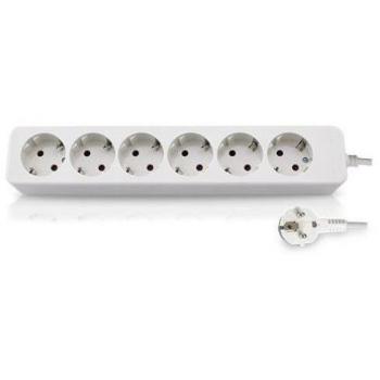 Gsc Evolution Base Múltiple con Protección Contra Sobretensiones - 6 Enchufes - Cable de 1.5m