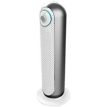 Cecotec Calefactor Baño Cerámico Ready Warm 6700 Ceramic Sky. 2000 W, Termostato Regulable, Motor DC, Control Manual con Ruedecilla, 3 Modos, Oscilación, Cobertura 20 m2