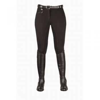 HKM Brest, Pantalones de Equitación para Mujer, Negro, 98