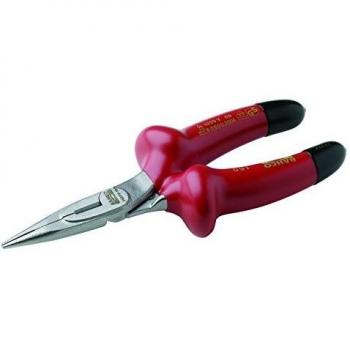 Bahco 2430V-160 - Alicate Boca Semirredonda De Seguridad Mangos Aislados 160 Mm