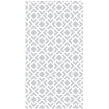Alfombra Vinílica Premium Geométrica Gris, Antideslizante e Impermeable para Interior y Exterior, 80 x 150 cm