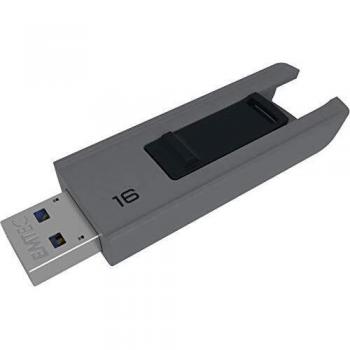 Emtec B250 Memoria Flash USB 3.0 de 16GB, Color Negro/Gris