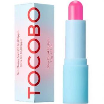 Tocobo Glass Tinted Lip Balm 011 Flush Cherry 0.67 oz / 19g | Glow Moisturizing Vegan Lip Balm & Vivid Tinted Transparent Color