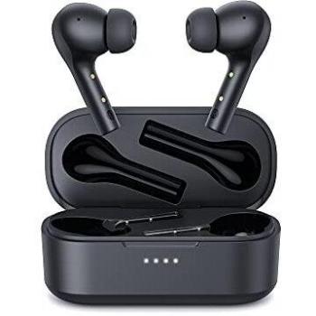 Auriculares Inalámbricos Bluetooth 5 con Sonido Envolvente, BC Master Auriculares Bluetooth, Tiempo de Reproducción de 30 Horas, Estuche de Carga Inalámbrica, Micrófonos con Cancelación de Ruido