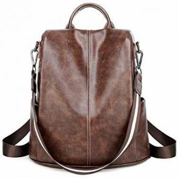 Bolso Mochila Cuero Mujer Antirrobo Mochilas Mujer Casual, JOSEKO Ligero de PU Impermeable Mochila de Viaje de Gran Capacidad Bolsa de Hombro Convertible con Adorno Colgante Tassel