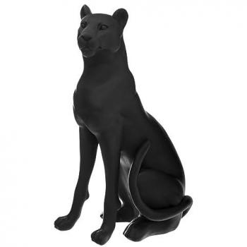 Atmosphera Figura de Pantera en Resina de Alta Calidad con Diseño Elegante y Majestuoso - Estatua de pantera negra, fabricada en resina, altura 62 cm, diseño majestuoso y elegante
