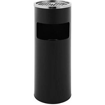Cenicero combinado redondo 12,5 L negro mate