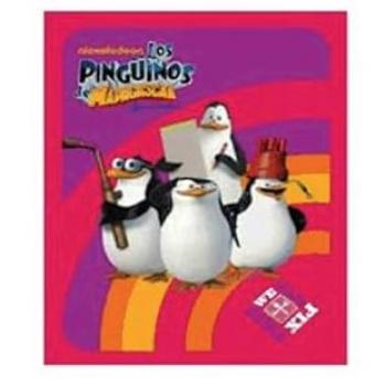 Plaid Pinguinos de Madagascar Rainbow - Manta suave y acogedora, diseño colorido con personajes de los Pinguinos de Madagascar, material 100% poliéster, tamaño 130x150 cm, lavable a máquina
