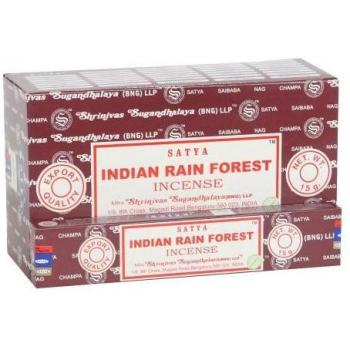 Incienso Satya Indian Rain Forest (paquete de 120 palitos) Rojo granate/blanco One Size