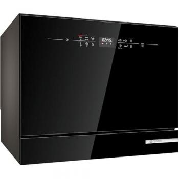 Lavavajillas compacto Bosch Serie 6 de libre instalación, 55 cm, 6 servicios, Extra Secado y AquaStop, Negro - SKS6ITB00E