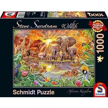 Puzzle Schmidt de Vida Salvaje Africana - 1000 Piezas, Diseño de Steve Sundram
