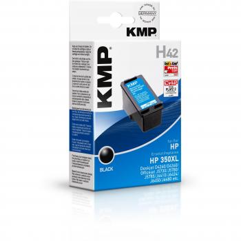 KMP H42- Cartucho negro de inyección de tinta, reemplaza cartucho HP 350XL, 116 x 36 x 115 mm