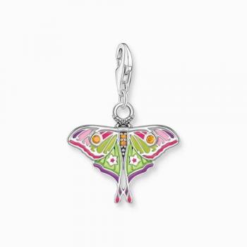 Thomas Sabo Sterling Silver Colorful Moth CZ & Enamel Charm