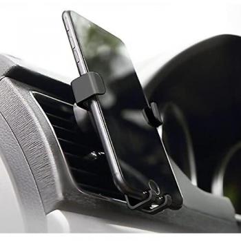 4-Ok Soporte Movil Coche, Soporte Telefono Universal para Rejilla de Ventilacion. Ajuste Automatico por Gravedad. Soporte Giratorio de Coche para iPhone, Huawei, Xiaomi, Samsung y mas