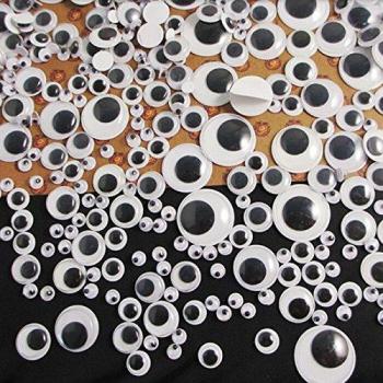 Welecom(TM) 100Pcs 10mm 12mm 15mm 18mm 20mm 22mm Mixed Size Googly Eyes by Welecom