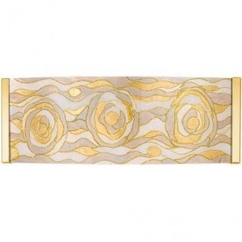 Aplique de diseño EMOZIONE Oro 24 Kilates 2 bombillas Alto 20 Cm Kolarz EMOZIONE Aplique de Pared Empotrado Cristal 2 Luces Oro 24 Quilates
