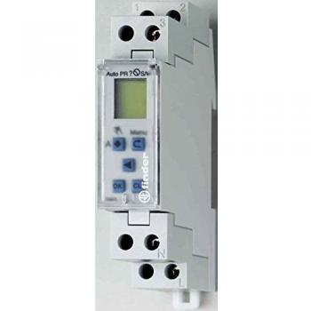 Temporizador Digital de Carril DIN Finder 12.71, 1 Canal, Modos Semanal y Diario, 24V AC/DC, IP20