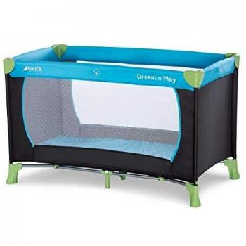 Hauck Cuna de Viaje Dream N Play, para Bebes y Niños de Nacimiento hasta 15 kg, 120 x 60 cm, Plegable, Compacta, Ligera, Incluido Bolsa de Transporte, Azul