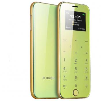 M-HORSE M1 Super Slim Mini Card Teléfono móvil Dual SIM 20 Smart Touch Sensor Button Bluetooth FM GSM