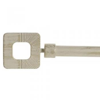 Barra de Cortina Extensible de Metal Beige Minimalista para Dormitorio Vintage de 120-210 cm