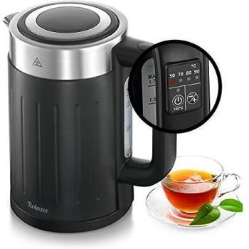 Hervidor Agua Electrico 2200W - Ajuste de Temperatura 50-100ºC - Tetera Electrica Twinzee 1,7 Litros - Sin BPA - Apagado Automático - Tecnología STRIX